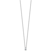 14k White Gold 1/4 carat Lab Grown Diamond VS+ F+ Pear Complete 18 inch Four Prong Pendant Necklace